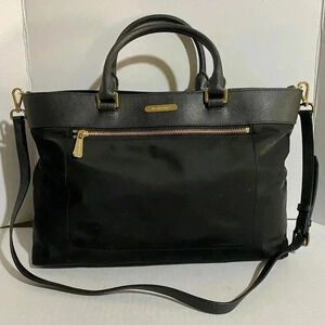 Michael kors Black nylon & saffiano leather satchel bag